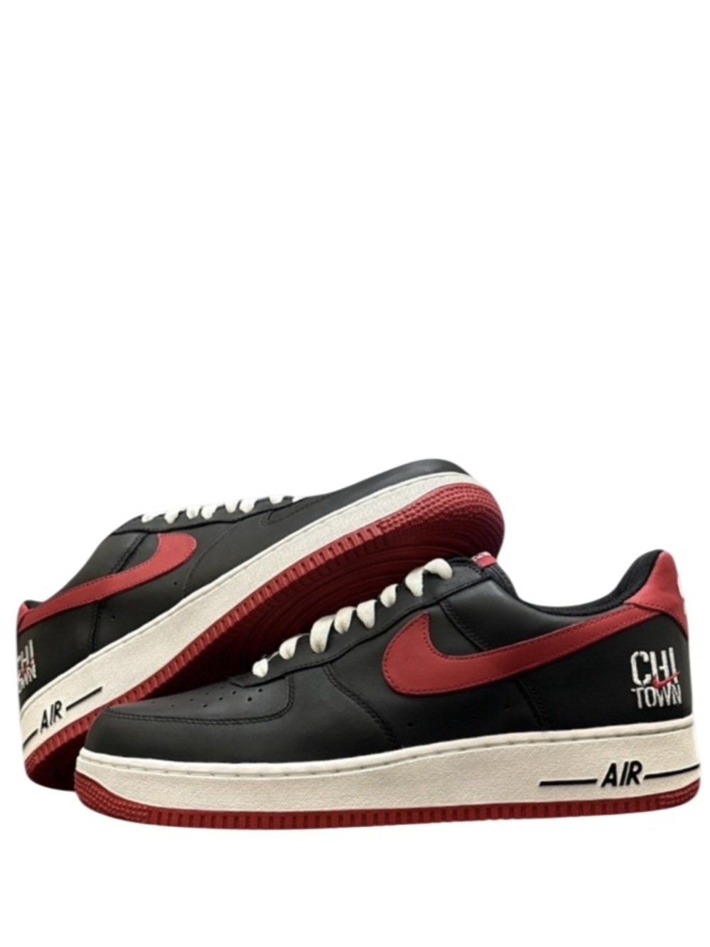 NIKE - AIR FORCE 1 LOW BLACK RED WHITE “CHI TOWN” (2016) SNEAKERS